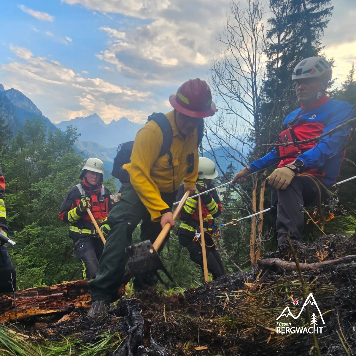 Waldbrand vor der Kamera